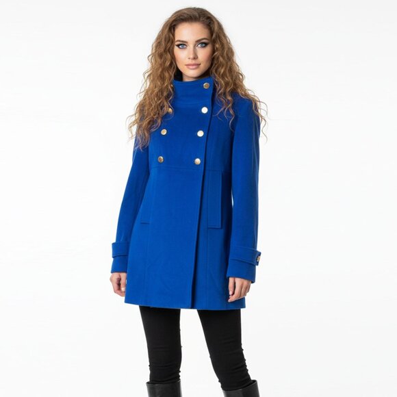 Marciano Wool Angora Peacoat Jacket Coat Military Style Winter Fashion - Picture 1 of 16